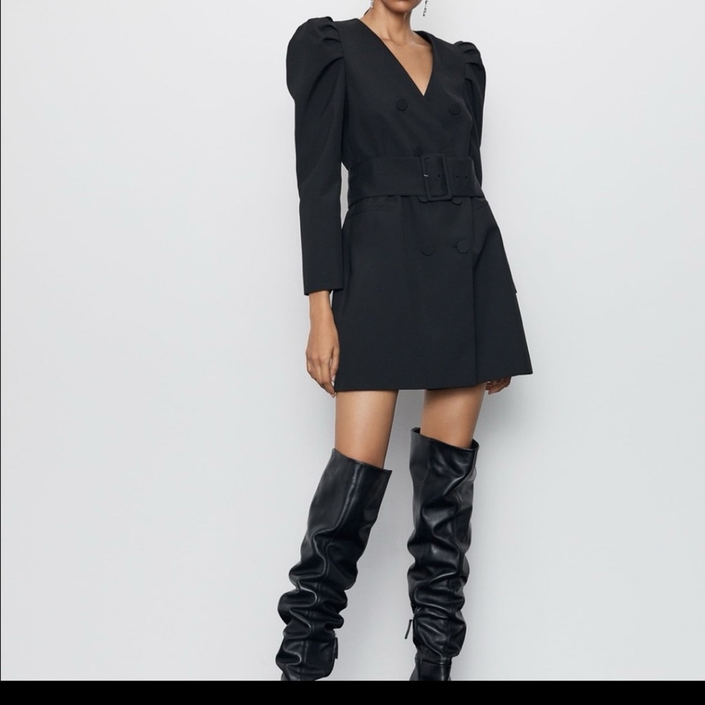 Zara Black Blazer Dress Size XS - Picture 6 of 16